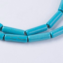 Synthetic Turquoise Beads Strands&nbsp;G-E456-43A-4x12mm