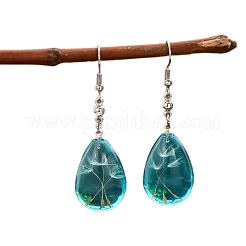 Resin & Alloy Dangle Earrings&nbsp;WGE62B3-02