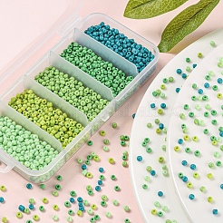 1900Pcs 5 Colors Baking Paint Glass Seed Beads&nbsp;SEED-YW0001-76D