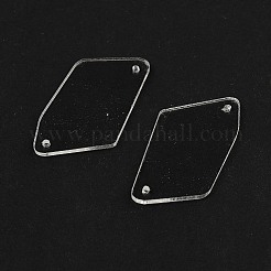 透明なラインストーンを縫い付ける  透明アクリルピース  衣装イブニングドレス服ウェディングドレス装飾用の穴付き  ポリゴン  17x32x1mm  穴：1mm&nbsp;DIY-XCP0003-70C