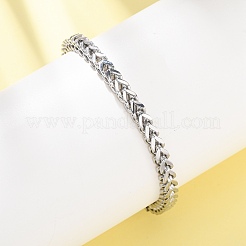 304 Stainless Steel Curb Chain Bracelets for Women Men&nbsp;BJEW-F529-07P
