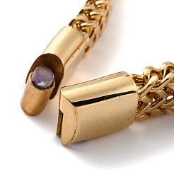 304 Stainless Steel Wheat Chain Bracelets&nbsp;BJEW-P263-C01-G