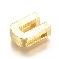 合金スライドチャーム  U字  12.5x9.5x4mm  穴：1.5x8mm&nbsp;PALLOY-WH0069-02U-G
