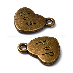Tibetan Style Alloy Family Charms&nbsp;X-TIBEP-5414-AB-FF