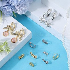 24Pcs 6 Styles 304 Stainless Steel Clip-on Earring Converters Findings&nbsp;STAS-SC0006-79