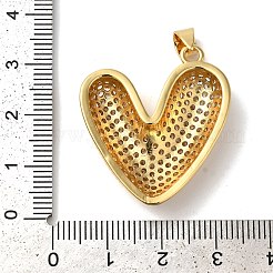 Rack Plating Brass Micro Pave Clear Cubic Zirconia Pendants&nbsp;KK-K345-11G
