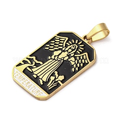 Ion Plating(IP) 304 Stainless Steel Enamel Pendants&nbsp;STAS-Q003-01G-014