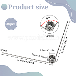 スチールねじりバネ30個  生（メッキなし）  34.5x34.5x3.5mm  穴：3.5mm&nbsp;FIND-BC0005-51B