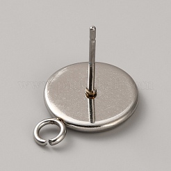 Stainless Steel Stud Earring Findings&nbsp;STAS-WH20003-02P-03