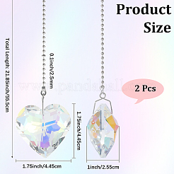 Glass Ceiling Fan Pull Chain Extenders&nbsp;HJEW-WH20021-03P-04