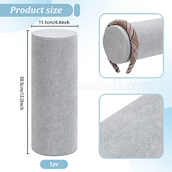 ベルベットのヘアバンドディスプレイスタンド  コラム  ライトグレー  30.5x11.1cm&nbsp;ODIS-WH0038-285A