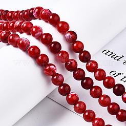 Dyed Natural Crackle Agate Beads Strands&nbsp;G-T100-03C