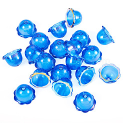 30Pcs UV Plating Acrylic Bead Caps&nbsp;PACR-TA0001-17F