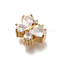 Brass Micro Pave Cubic Zirconia Pendants&nbsp;KK-D312-13G