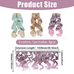 3Pcs 3 Colors High Temperature Fiber Doll Hairs&nbsp;DIY-GL0006-25