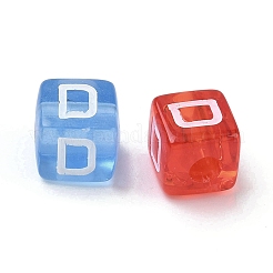 Spray Painted Transparent Acrylic Beads&nbsp;MACR-K365-07D