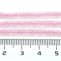 キャッツアイビーズ連売り  多面カット  ロンデル  パールピンク  3x2.5mm  穴：0.6mm  約153個/連  14.17''（36センチメートル）&nbsp;CE-G009-01B