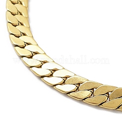 Ion Plating(IP) 304 Stainless Steel Curb Chain Bracelet&nbsp;BJEW-K226-01D-G