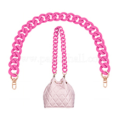 Rubberized Acrylic Cuban Link Chain Bag Chains&nbsp;FIND-WH0176-19E