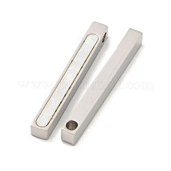 アクリルパーツ  304ステンレススチール製金具付き  長方形  ステンレス鋼色  34x4x3.5mm  穴：2.2mm&nbsp;STAS-P356-39P