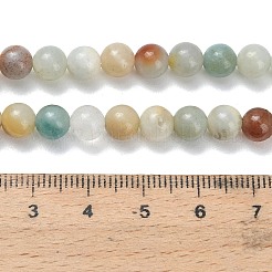 Natural Flower Amazonite Beads Strands&nbsp;G-F826-C01-6mm