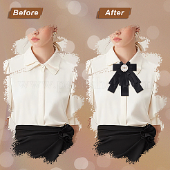 Bowknot Satin Rhinestone Brooches&nbsp;JEWB-WH0020-045