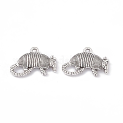 合金のチベット風チャーム  アルマジロのチャーム  アンティークシルバー  19.5x13x2.8mm  穴：1.5mm  約150個/袋&nbsp;TIBEP-F076-01AS