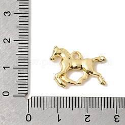真鍮チャーム  馬のチャーム  長持ちメッキ  ゴールドカラー  15x20x3mm  穴：1.8mm&nbsp;KK-Z154-21G