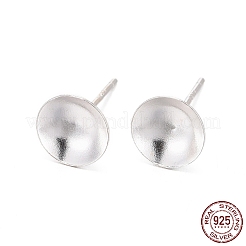 925スターリングシルバースタンドピアスパーツ  スタンプ925個付きイヤリングポスト  銀  13mm  トレイ：8mm  ピン：0.8mm&nbsp;STER-K167-043E-S