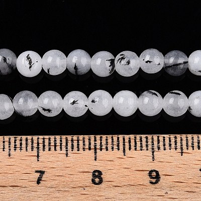 Dyed Natural White Jade Beads Strands&nbsp;G-T140-4mm-A02-1