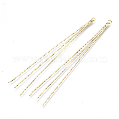 Brass Boston Link Chain Tassel Big Pendants&nbsp;KK-R129-04-1