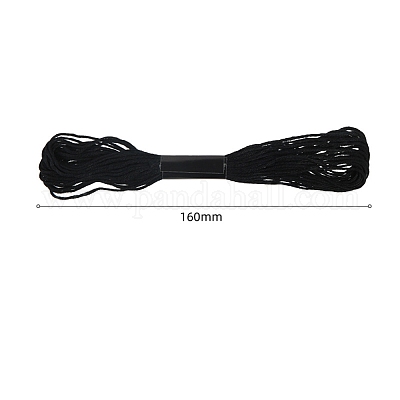 コットンミシン糸  ブラック  3mm  約8.57ヤード（7.84m）/かせ&nbsp;PW-WG34D89-36-1