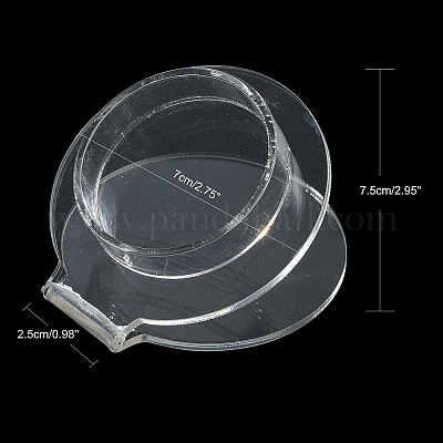 プラスチックブレスレットの表示  ラウンド  透明  7.5x7cm&nbsp;BDIS-75X70-1