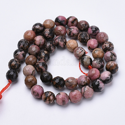 Natural Rhodonite Beads Strands&nbsp;G-S281-24-8mm-1