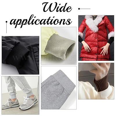 Polyester Ribbing Fabrics&nbsp;DIY-WH0578-09-1