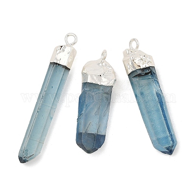 Natural Quartz Crystal Pointed Pendants&nbsp;G-P253-03S-10-1
