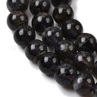 Natural Cordierite/Iolite/Dichroite Beads Strands&nbsp;G-P132-14-6mm-1