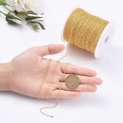 Brass Cable Chains&nbsp;CHC024Y-G-1