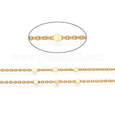 Brass Flat Round Link Chains&nbsp;CHC-TAC0009-03G-1