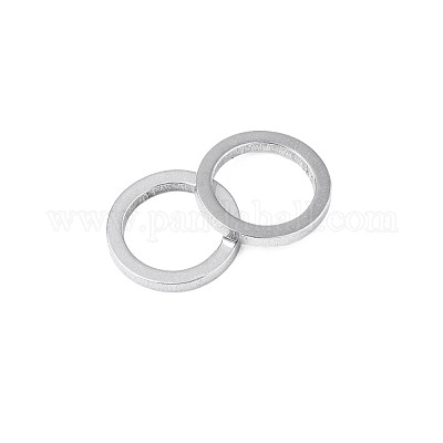 変色しない304ステンレススチール製リンクリング  ステンレス鋼色  8x1mm  内径：5.5mm&nbsp;STAS-T047-15D-1