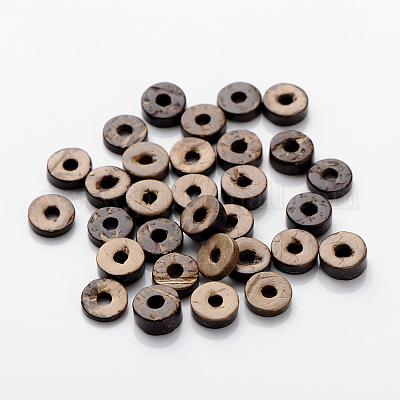 ココナットビーズ  ドーナツ  ブラウン  直径9mm  穴：2.5mm  約2200個/ 500 G&nbsp;COS018-4-1