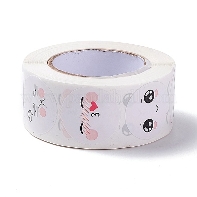 Cartoon Expression Paper Stickers&nbsp;X-DIY-B041-26-1