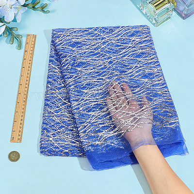 Polyester Sequins Fabric&nbsp;DIY-WH0683-51B-1