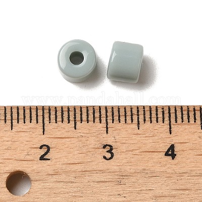 不透明なアクリルビーズ  コラム  アクア  6.5x5mm  穴：2.2mm&nbsp;SACR-Z001-01B-1