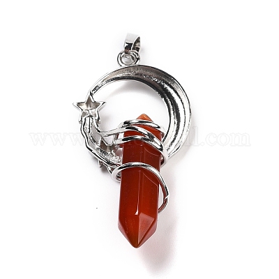 Natural Red Agate Pointed Pendants&nbsp;G-I0322-03P-06-1