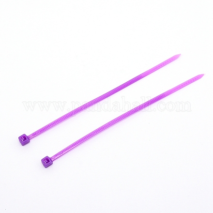 プラスチックケーブルタイ  タイラップ  ジップタイ  パープル  100x4.5x3.5mm  100個/袋&nbsp;KY-CJC0004-01A-1