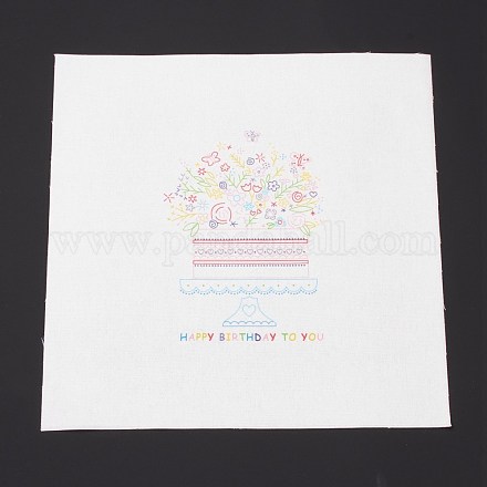 DIY Embroidery Fabric with Eliminable Pattern&nbsp;DIY-P032-A01-1