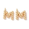 Brass Pendants, Cadmium Free & Nickel Free & Lead Free, Letter Charms, Real 18K Gold Plated, 12x10x2mm, Hole: 1mm