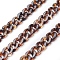 Acrylic Curb Chains, Coconut Brown, Link: 13x10~10.5x2.5~3mm, about 70cm/strand, 27.56 inch