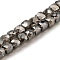 Electroplate Transparent Glass Beads Strands, Faceted, Cube, Gray, 6x6x6mm, Hole: 1mm, about 67~68pcs/strand, 15.5~16 inch(39.4~40.6cm)